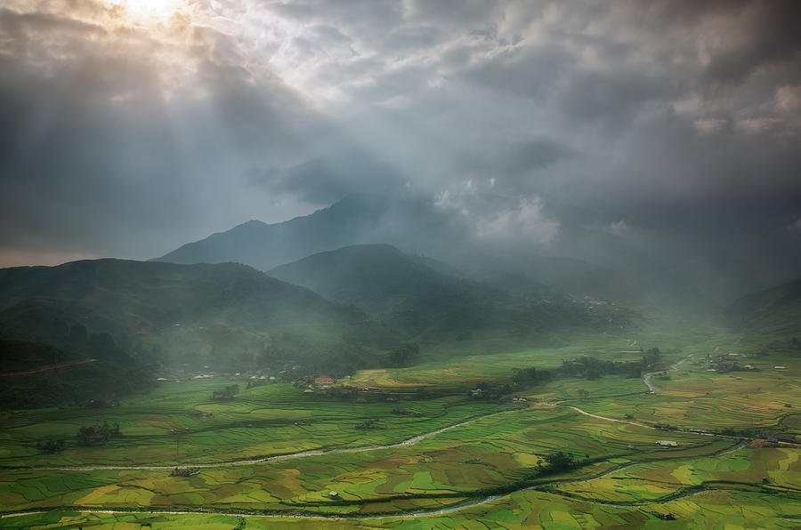 Terraced rice field Photograph by Anek Suwannaphoom - Fine Art America