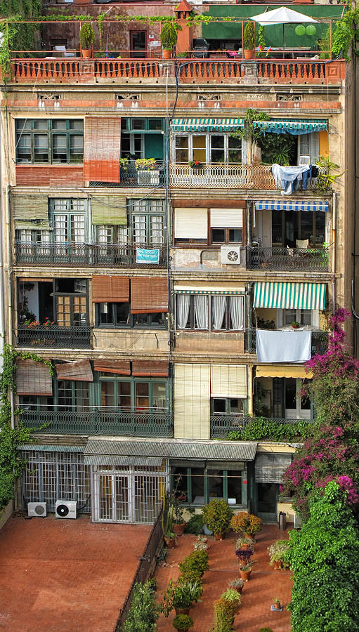 Terraces of Barcelona Photograph by Dave Mills