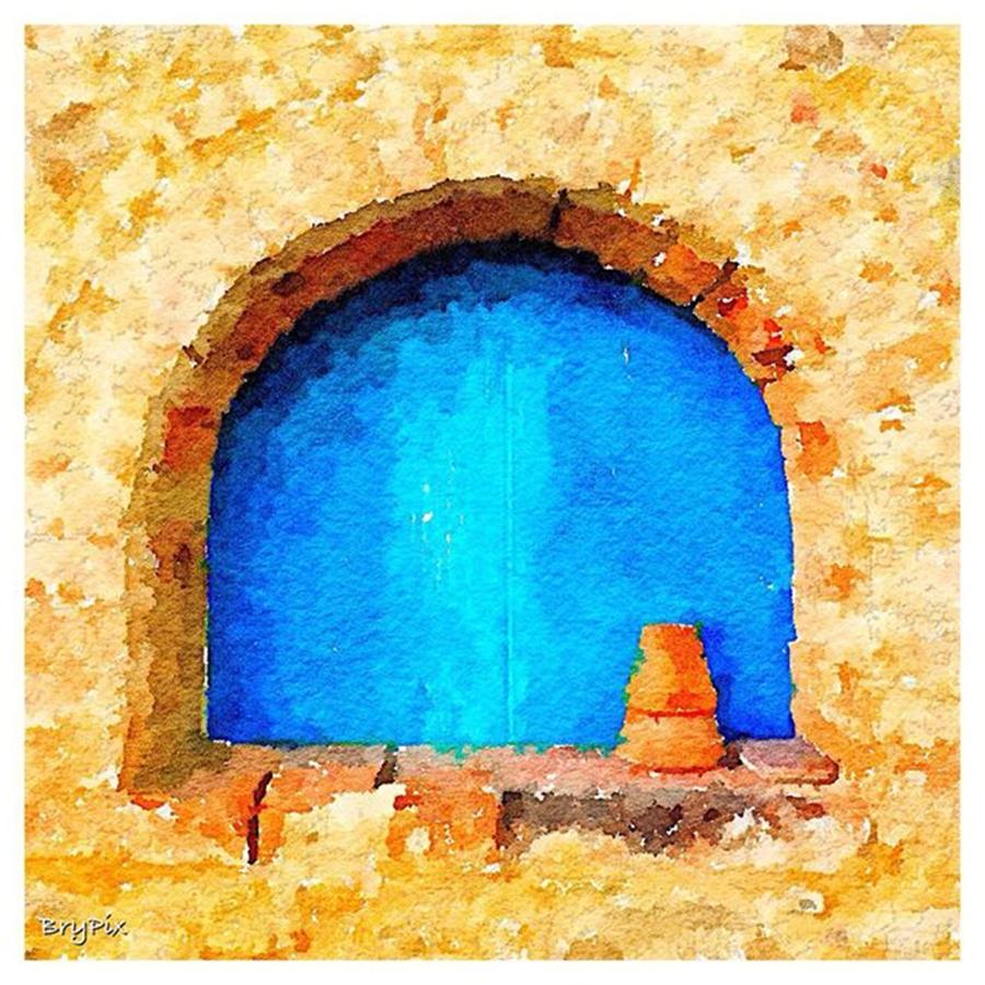 Waterlogue Photograph - Terracotta And Blue Are, For Me, The by Peter Bryenton