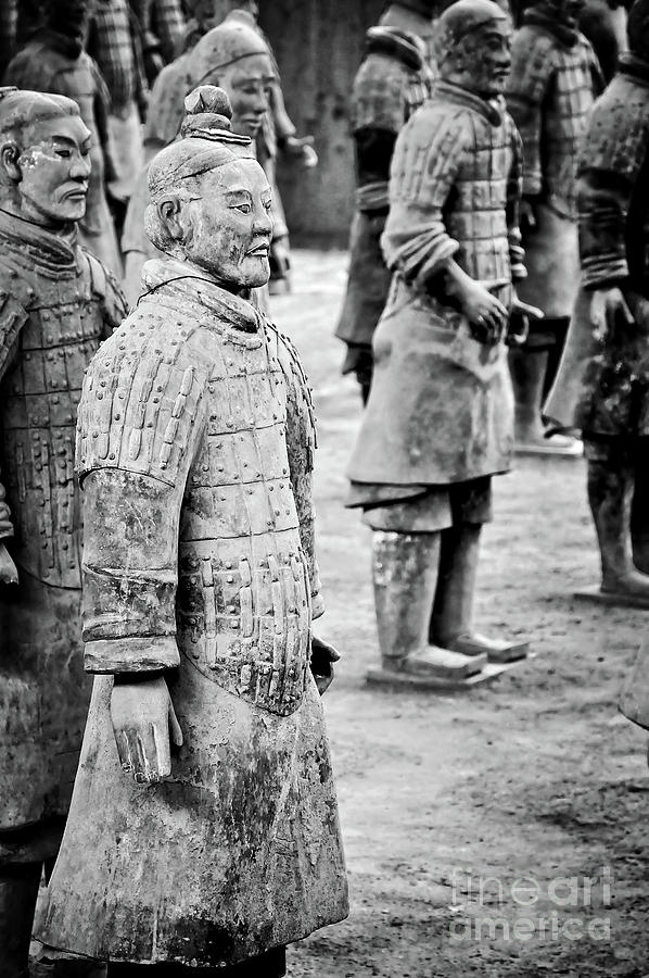 Landmark Photograph - Terracotta soldiers by Delphimages Photo Creations