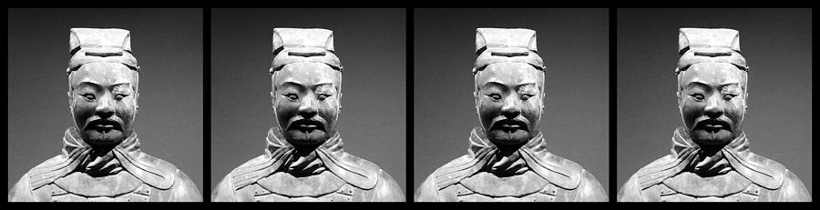 Terracotta warrior army of Qin Shi Huang Di - Mono 4 Photograph by Richard Reeve