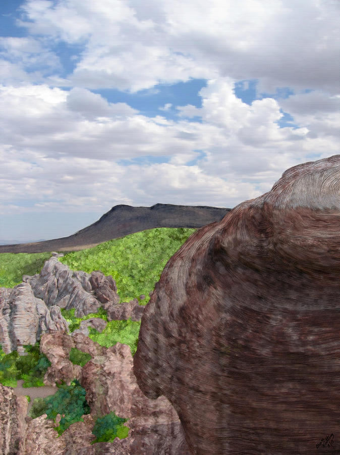 Terraformed Nevada Desert Painting by Bruce Nutting