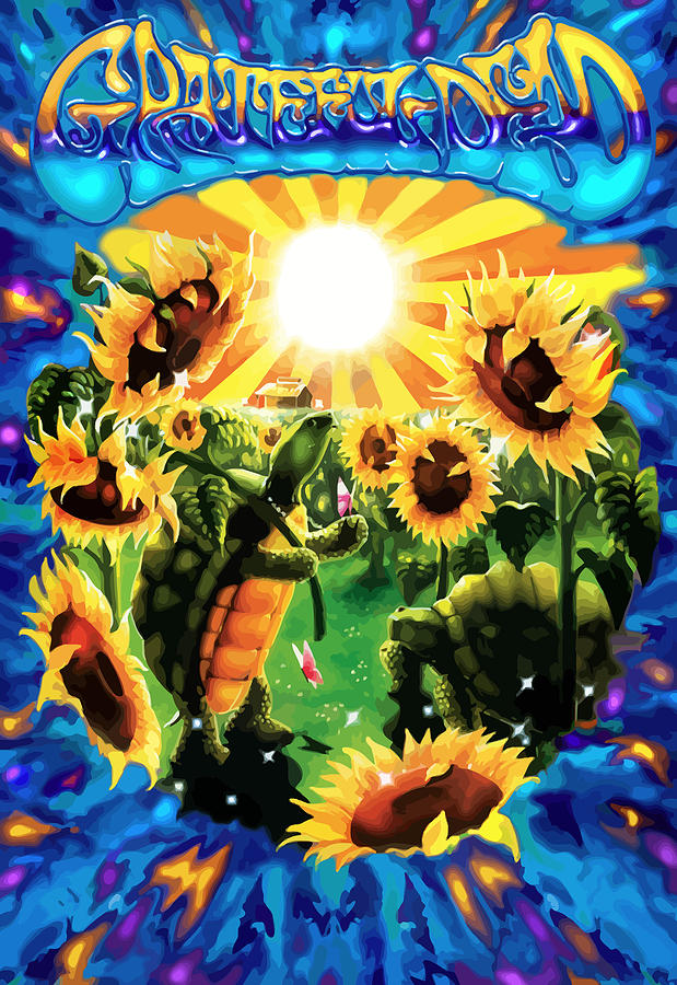 Grateful Dead Digital Art - Terrapin Sun Flowers by The Turtle
