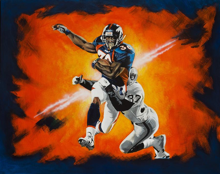 Terrell Davis II Drawing by Don Medina | Fine Art America