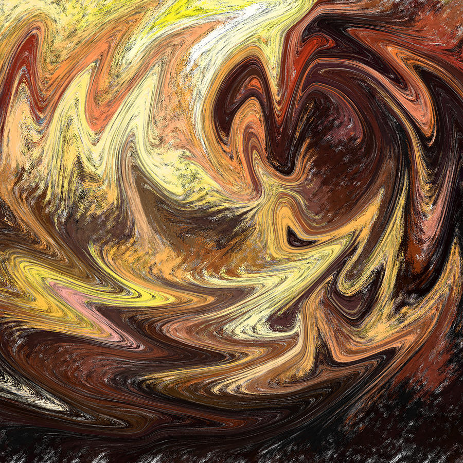 Terrestrial Flames Abstract  Painting by Irina Sztukowski