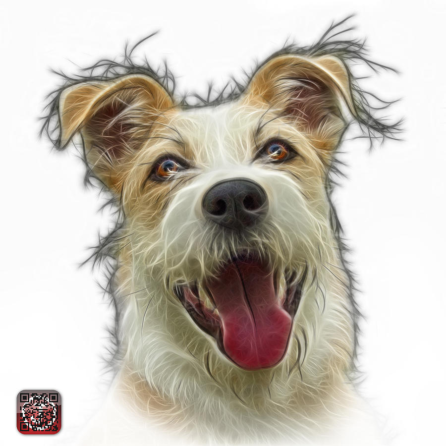 Terrier Mix 2989 -WB Painting by James Ahn