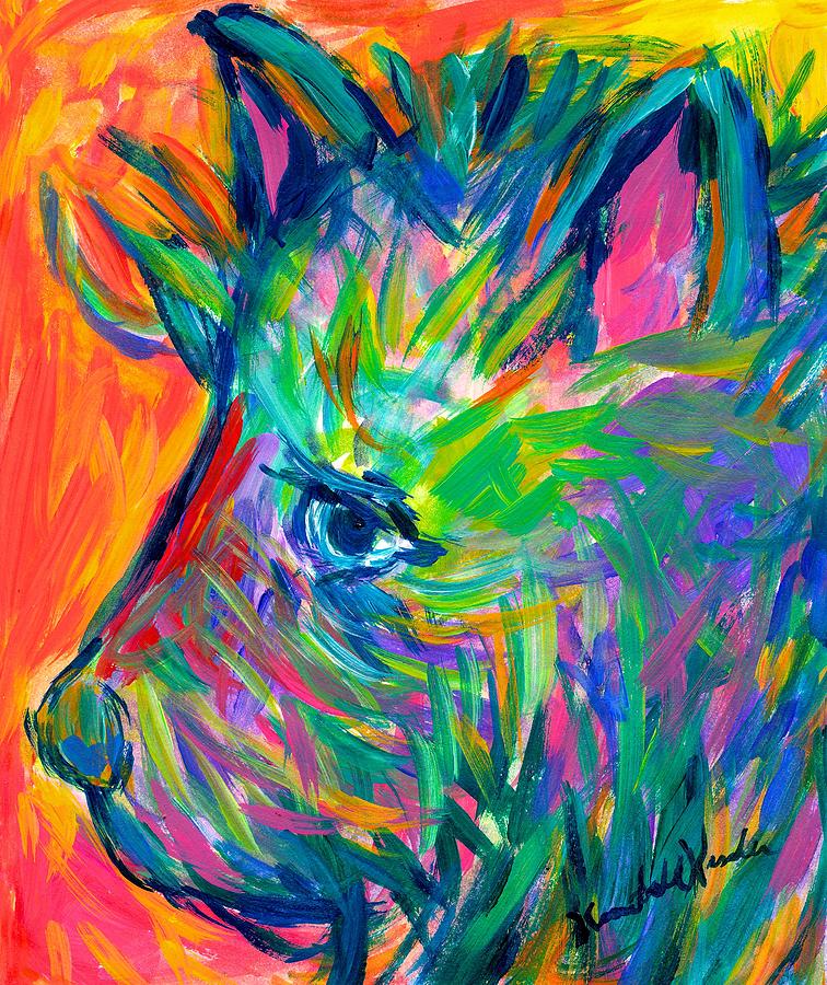 Impressionism Painting - Terrier Tug by Kendall Kessler