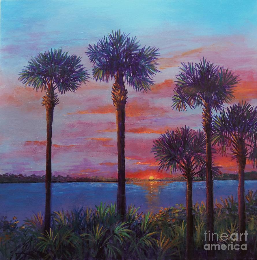 Terris Sunset Painting by Lou Ann Bagnall