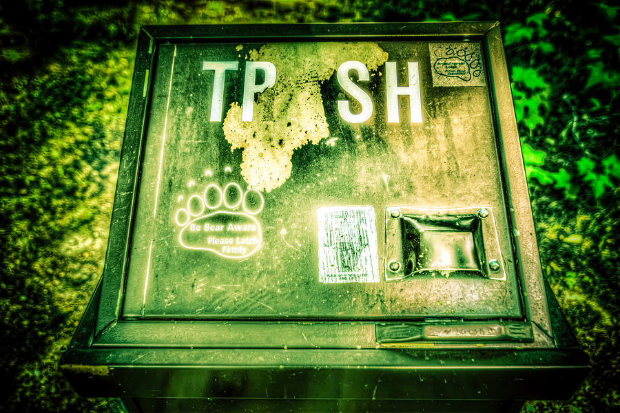 Terror at the Trash Can Photograph by Spencer McDonald