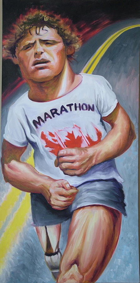 Portrait Painting - Terry Fox by Charles Johnston