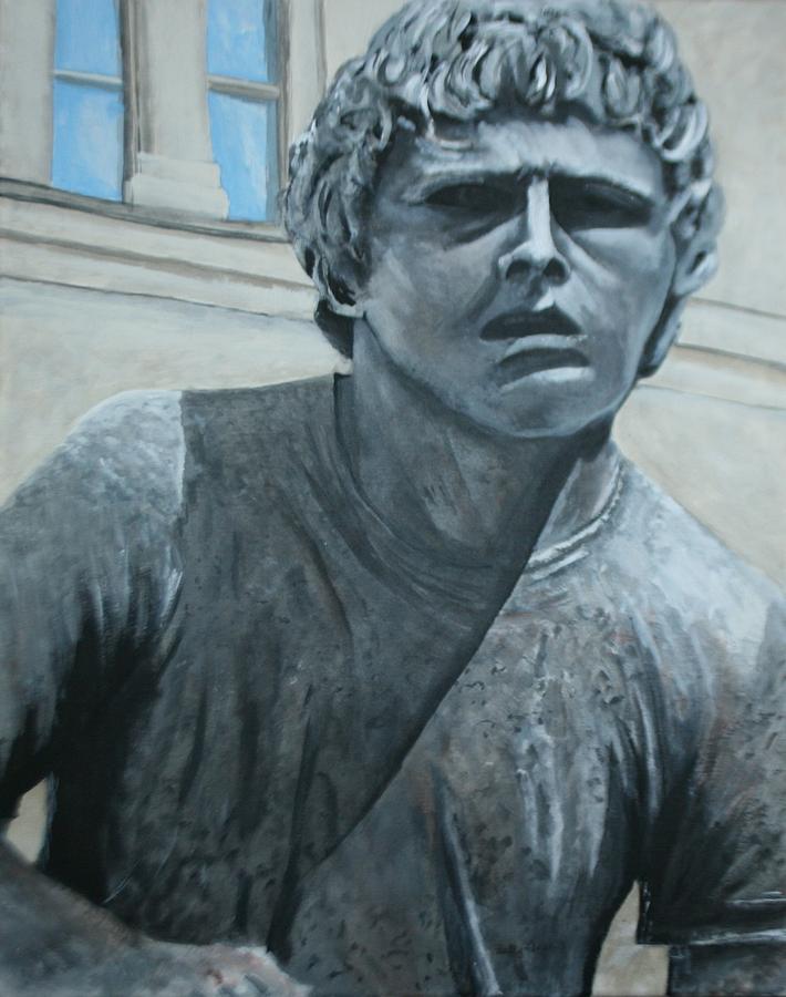 Terry Fox Statue Painting by Betty-Anne McDonald