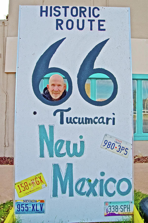 Terry in the Six on Historic Route 66 in Tucumcari, New Mexico Photograph by Ruth Hager