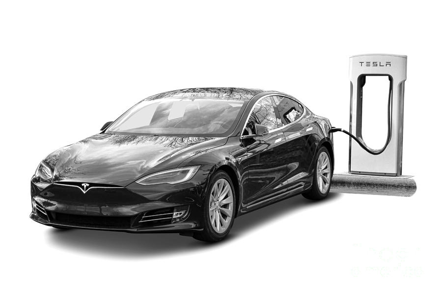Tesla Charging Photograph by Olivier Le Queinec