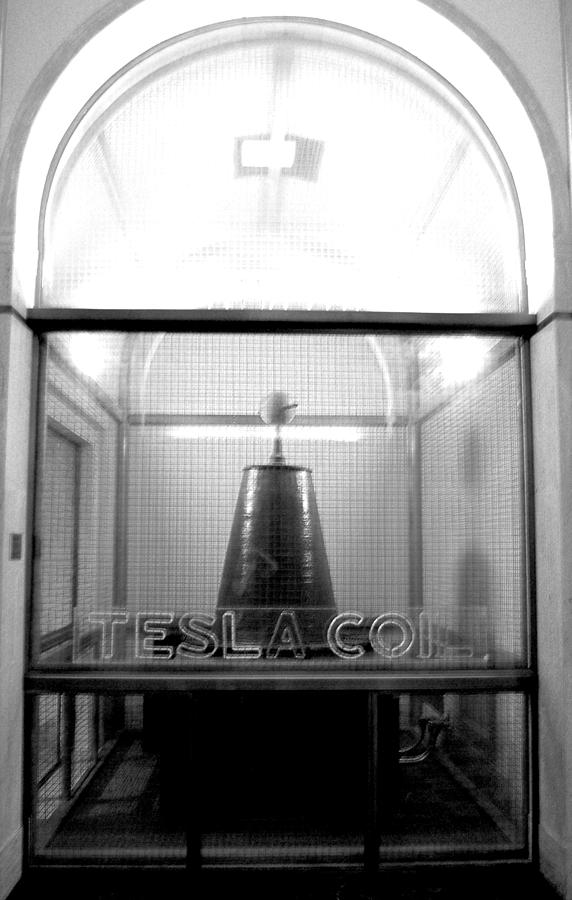 Black And White Photograph - Tesla Coil by Jera Sky