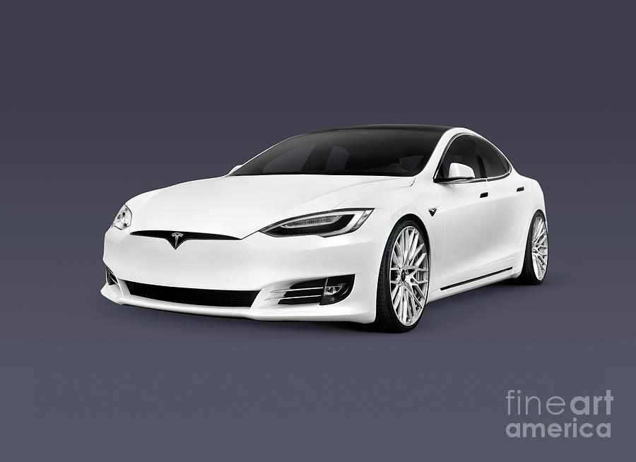 Get Tesla White Background Background