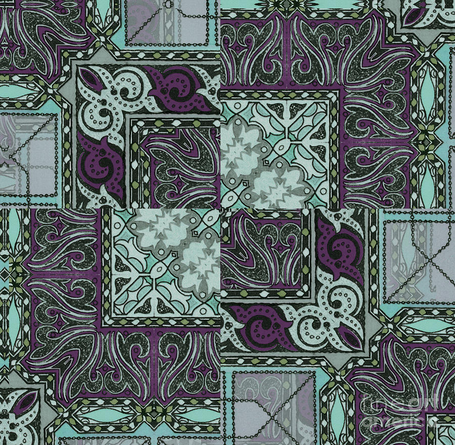 Pattern Painting - Tessa Art Nouveau Pattern by Mindy Sommers