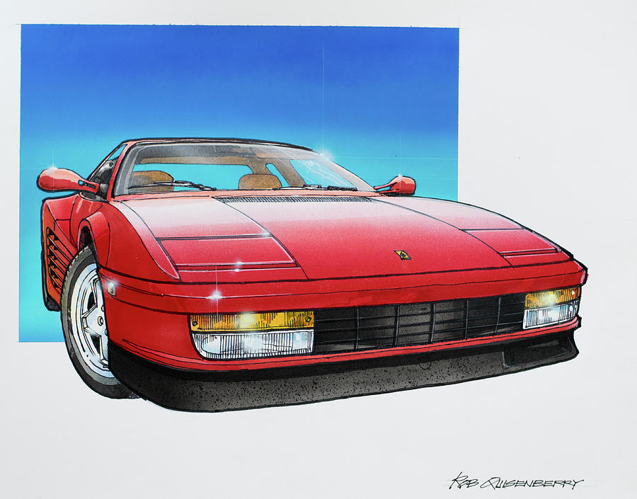 Ferrari Painting - Testarossa by Robert Quisenberry