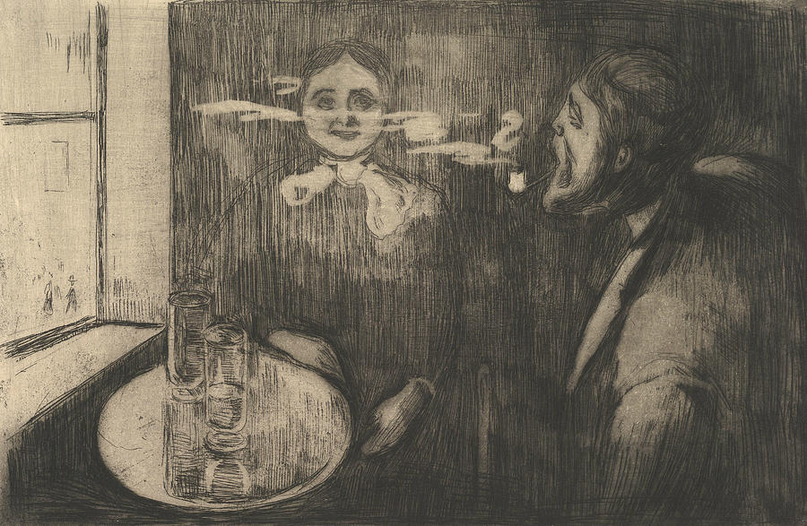 Tete-a-tete Relief by Edvard Munch