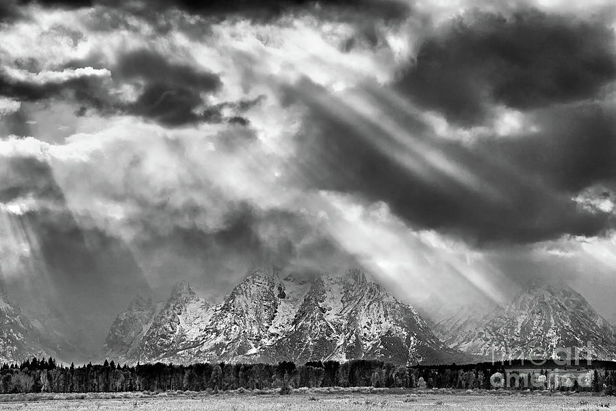Beams of the Tetons Photograph by Jim Garrison