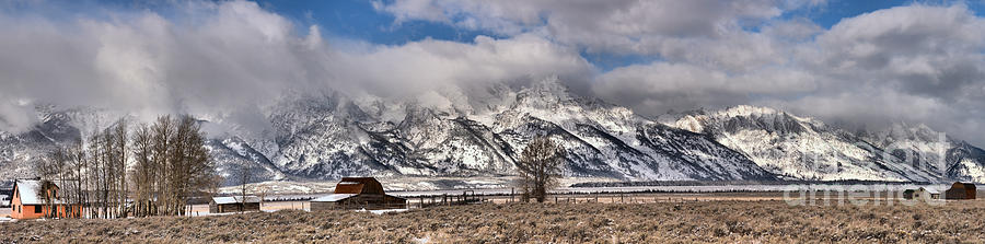 Teton Mormon Homestead Panorama Photograph by Adam Jewell