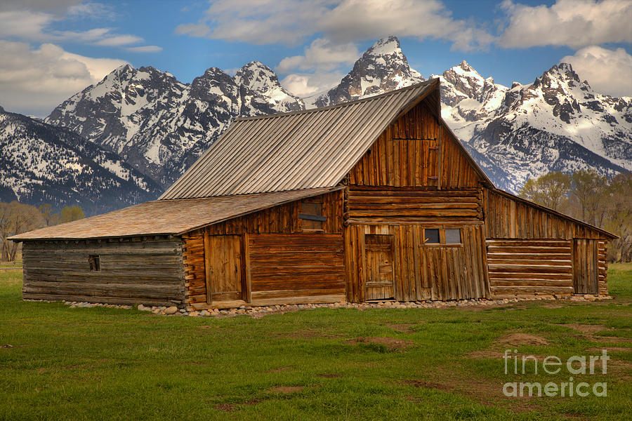 Teton Mountain Barn Photograph by Adam Jewell