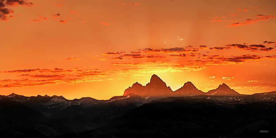 Teton Panoramic Sunrise Photograph by Leland D Howard