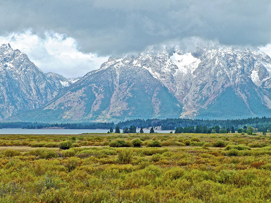 Teton Peaks from Willow Flats in Grand Tetons National Park, Wyoming Photograph by Ruth Hager