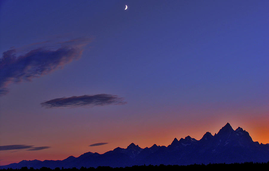 Teton Silouette Photograph by Scott Mahon