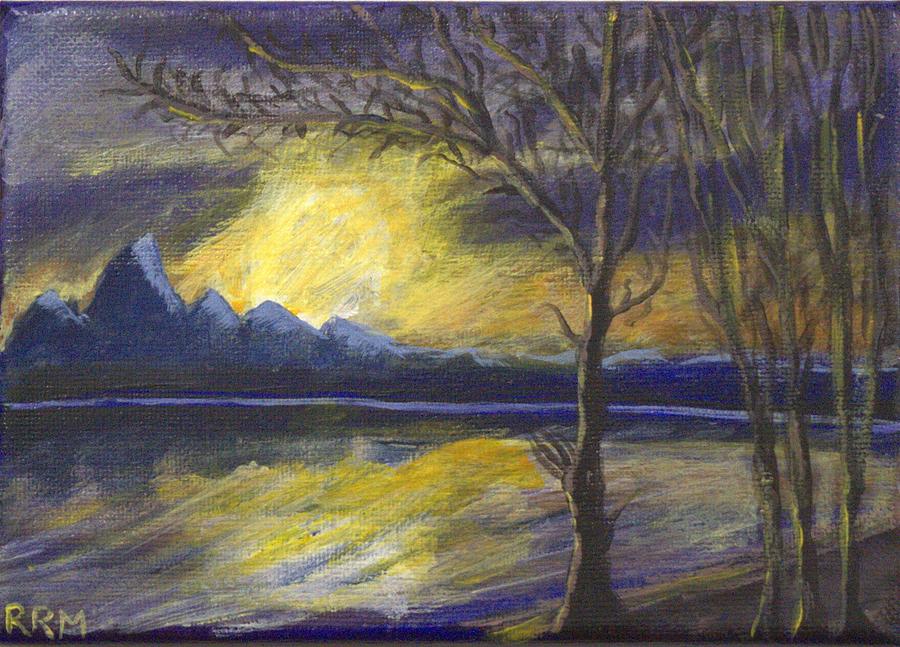 Fantasy Painting - Teton Sunset by Art By Ryker