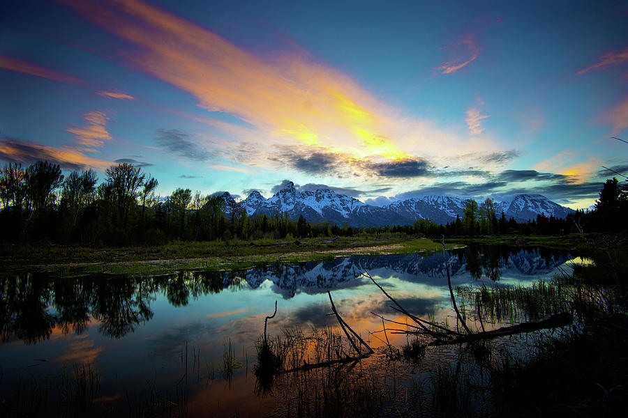Teton Sunset Photograph by Norman Hall Teton Sunset Photograph by Norman Hall