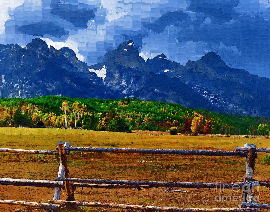 Teton Valley Painting by Diane E Berry