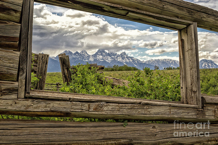 Teton View From Shanes Cabin Photograph