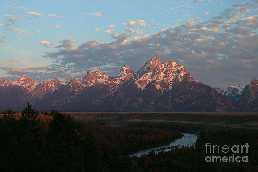 Tetons and snake river Photograph by Edward R Wisell