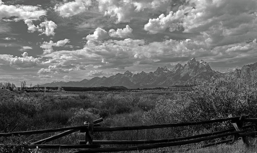 Tetons in Black and White Photograph by Whispering Peaks Photography
