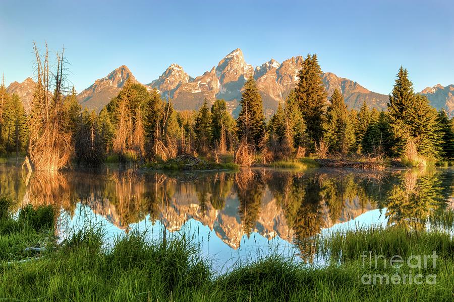 Tetons Reflection Photograph by Roxie Crouch