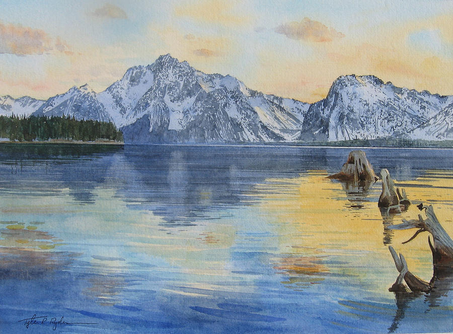 Mountain Painting - Tetons by Tyler Ryder