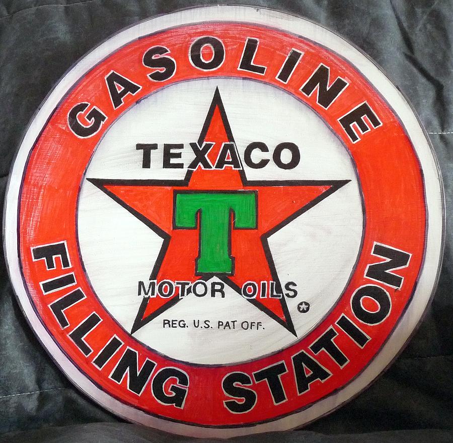 Texaco Sign Painting by Richard Le Page