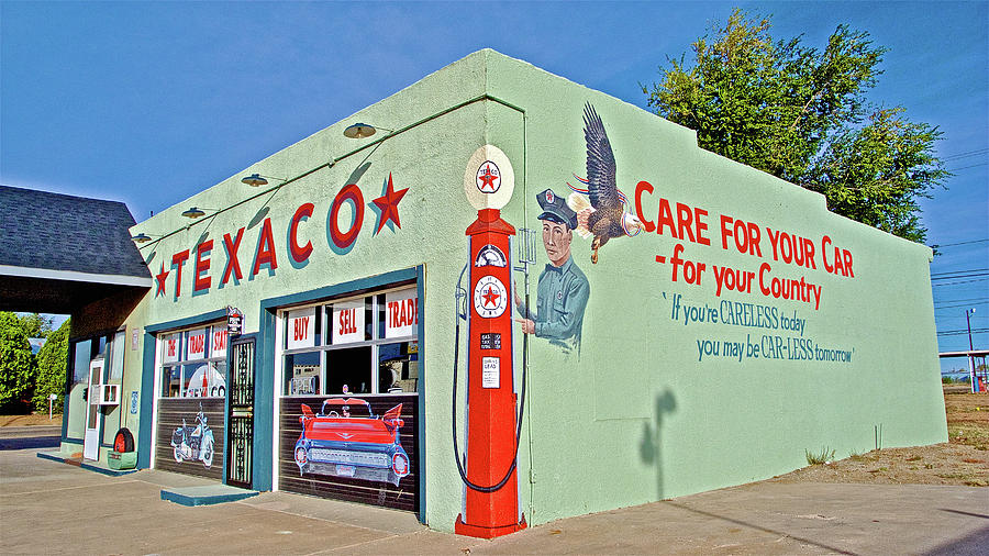 Texaco Station on Historic Route 66 in Tucumcari, New Mexico Photograph by Ruth Hager