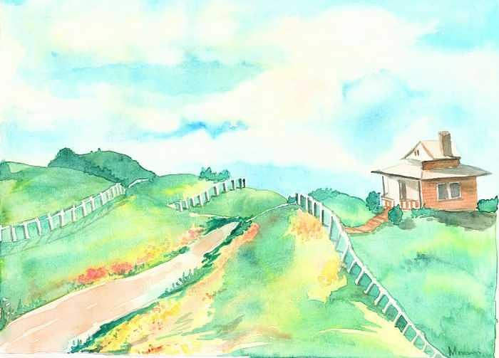 Meadows Painting - Texan meadows in June by Mousumi Mani Meadows Painting - Texan meadows in June by Mousumi Mani