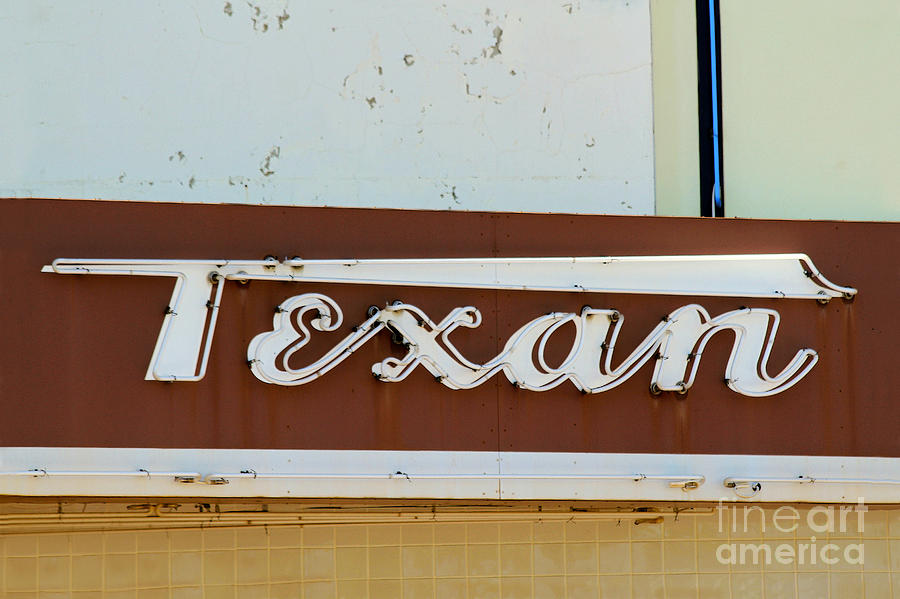 Texan Movie Theater Sign Photograph by Catherine Sherman