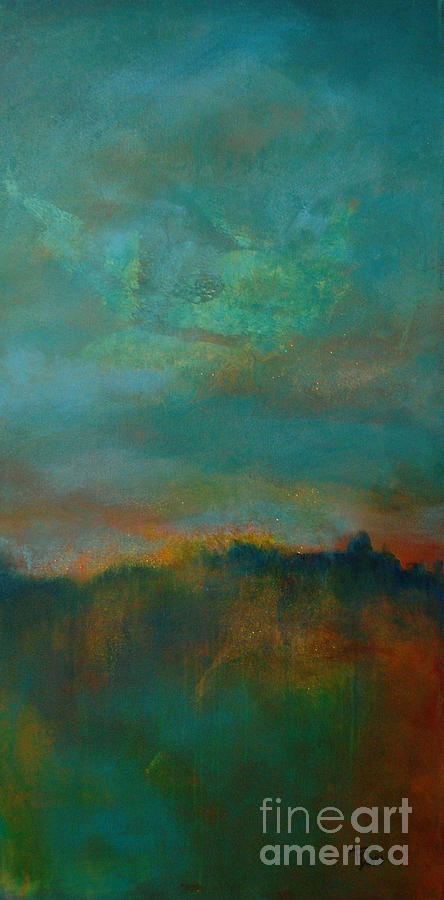 Abstract Landscape Painting - Texan Sunset 1 by Terri Davis