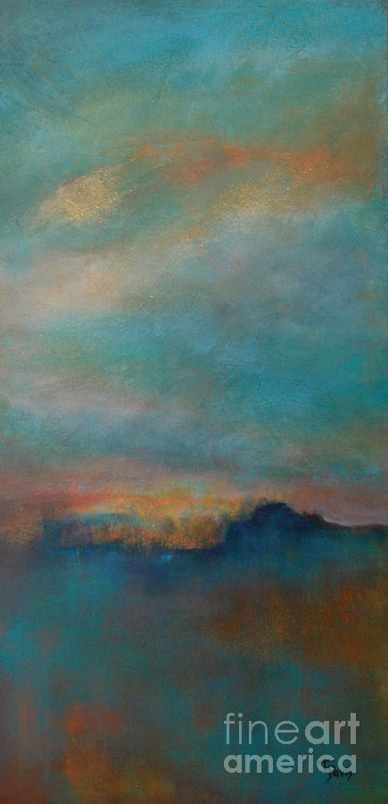 Abstract Landscape Painting - Texan Sunset 4 by Terri Davis