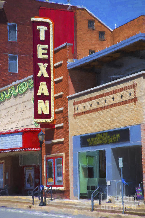 Texan Theater Digital Art by Elena Nosyreva