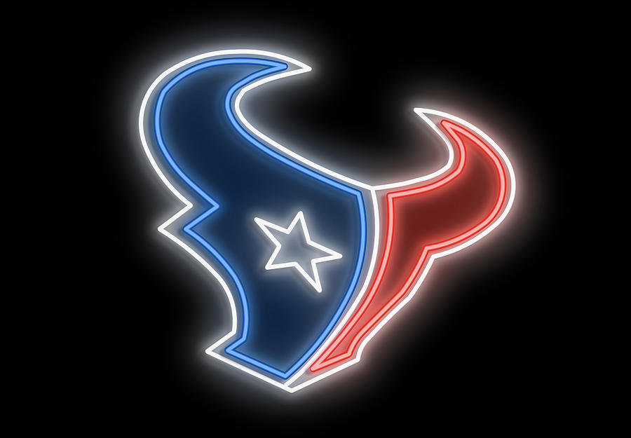 Houston Digital Art - Texans Neon Sign by Ricky Barnard