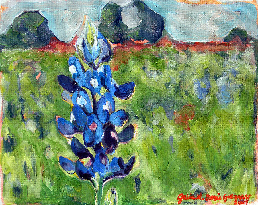 Flower Painting - Texas Blue Bonnet by Julie Davis
