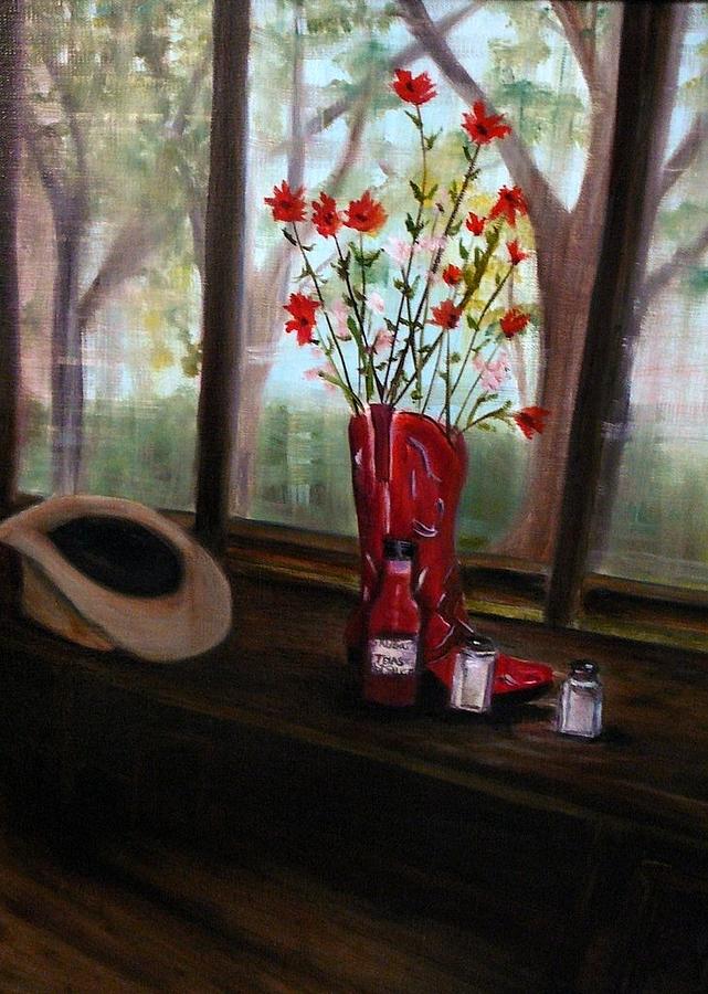 Flower Painting - Texas Cafe by Betty Pimm