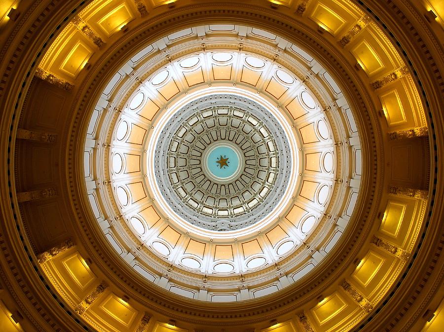 Texas Capitol Dome Symmetry Photograph by Bindu Viswanathan