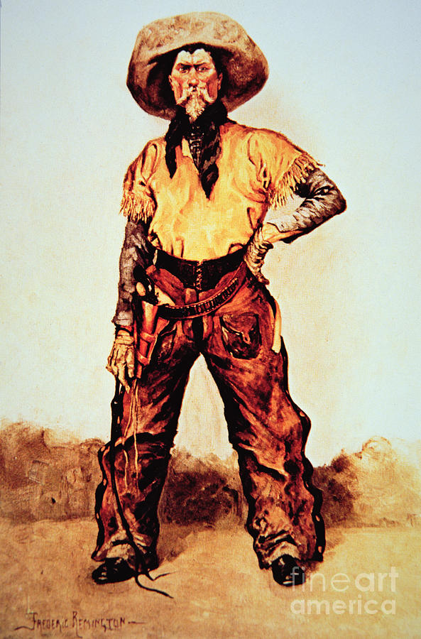Frederic Remington Painting - Texas Cowboy by Frederic Remington