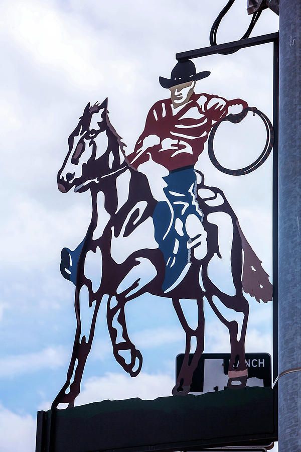 Texas Cowboy Sign Photograph by Art Block Collections