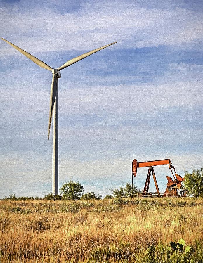 Texas Energy New and Old Digital Art by JC Findley